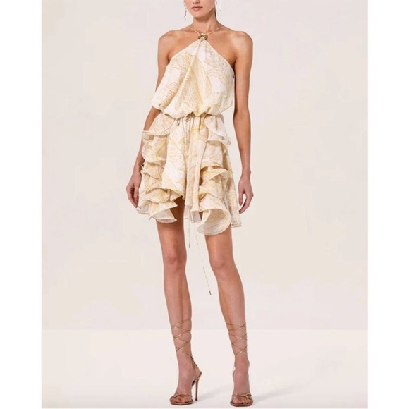 ALEXIS Asia Ruffle Halter Medallion Mini Dress - Picture 5 of 5